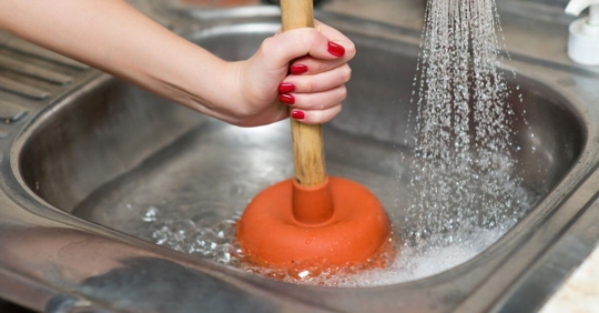Plunger in a sink